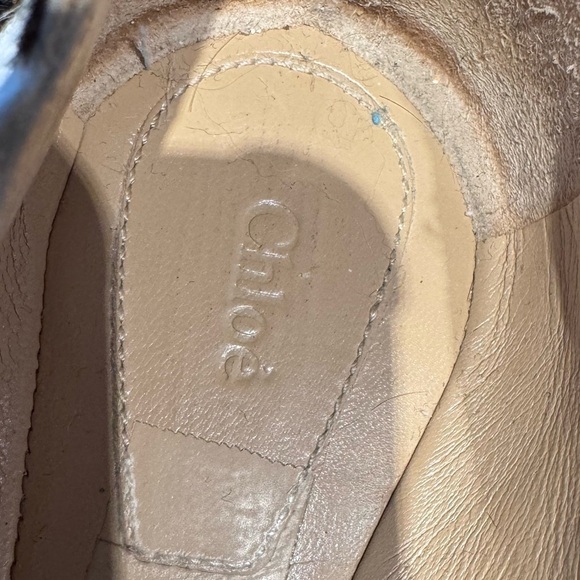 Chloe Calf Hair Animal Print Leopard Flats Style 24160 Size EU 36 or US 5 - Picture 3 of 11